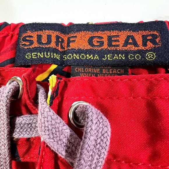 Sonoma Red Board Shorts Men's Size LG Trunks - Picture 2 of 7